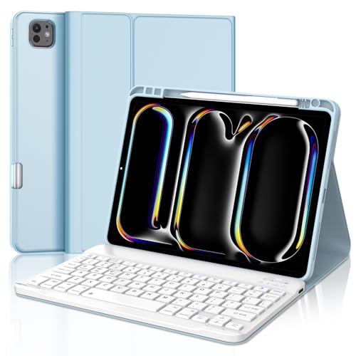 [2025NŐV^] iPad Pro 11 C`L[{[htP[X (M5 2025 M4 2024) BluetoothL[{[hJo[ ipad pro 11 L[{[h I[gX[v X^h@\ Apple Pencil[dΉ 㑤[ 