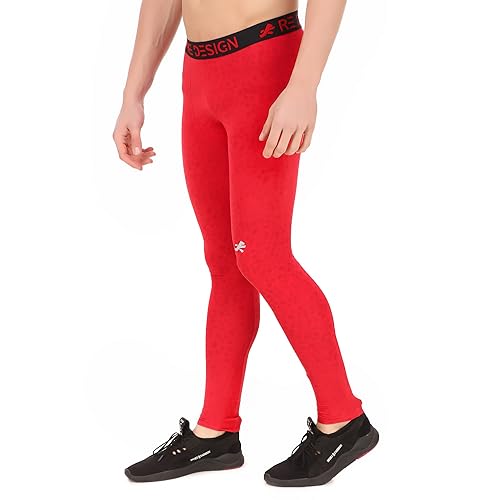 Image of ReDesign Apparels Men's Polyester Compression Pant /Tights /Megging for Gym, Running, Cycling, Yoga & All Sports