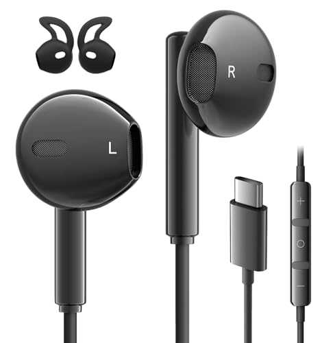 Kopfhörer USB C für Samsung S24 S25 S23 Ultra iPhone 17 Air 15 16 Pro Max Magnetische Kopfhörer Kabel USB C Headset mit Mikrofon Hi-Fi Stereo für Samsung A55 A54 5G S23 S22 S21 A16 5G A16 Xiaomi 15