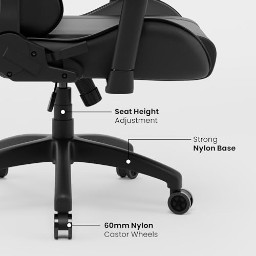 Green Soul Raptor 2.0 Racing Edition Ergonomic Gaming Chair with Premium PU Leather, Adjustable Neck & Lumbar Pillow, 3D Adjustable Armrests &... - Image 6