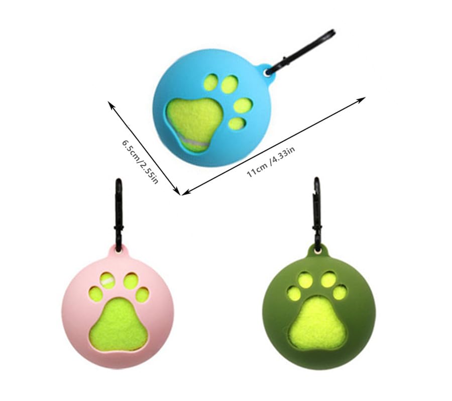 Pungi Pet Ball Holder Hands-Free Dog Ball Holder with Dog Leash Pet Ball Holder with Hands Free Dog Leash Attachment for Active Pets Easy Installation Pet Supplies(Pink Dark Green Sky Blue) - Image 3