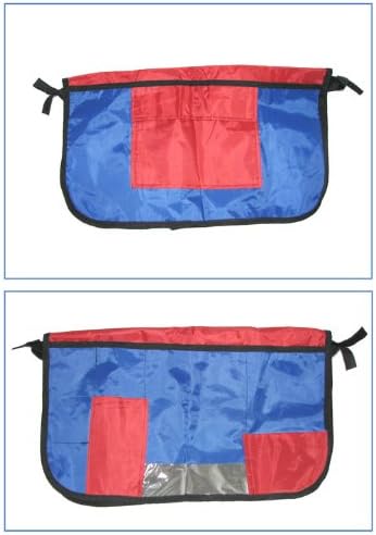 Wheelchair Walker Saddle Bag with 1 Large Pocket and 7 Small