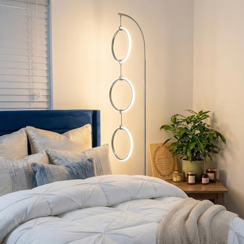 Bairth Silver 3-Light LED Floor Lamp, Modern Arc Floor Lamp for Living Room by Bairth - Used condition - Image 4