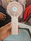 HandFan 5200mAh Mini Handheld Fan, 5-20 Working Hours Personal Fans, 3 Speeds Strong Airflow USB Small Desk Fan with Portable Rechargeable Foldable Feature, Gifts for Women/Mom/Her/Girl-Pink