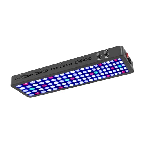 Phlizon 300W Dimmable Full Spectrum Aquarium LED Light Fish Tank Light with Daisy Chain Function for Saltwater Freshwater Coral Reef Fish Tank (28"x8.5"x2.4")