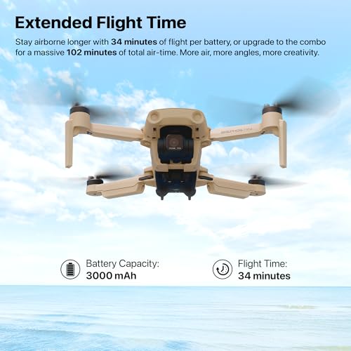 Image of IZI Brephos Mini Nano Drone, Premium Drone with Camera 4K Professional, 48MP Ultra HD Lens, Starlight Night Vision, 3-Axis SteadyFrame Stabilizer, 3000mAh Long Flight, <249g Featherweight, 20km Range