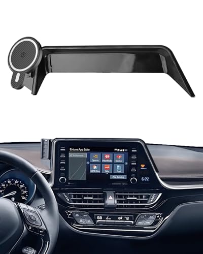 Car Phone Mount for Toyota C-HR CHR 2019 2020 2021 2022 Accessories 8-inch Screen 360° Rotation Smart Phone Cradles Magnetic 15W Fast Wireless Charger Cell Phone Holder Not Affect Air Vent