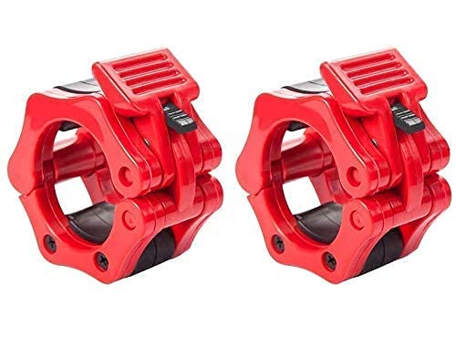 H S Olympic Barbell Collar Lock, Weight Bar Plate Locks Collar Clips, Barbell Clamp 50MM Size, Set of 2 Pieces-image-2