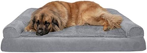 Furhaven Cama ortopédica para cães grandes com almofadas removíve...