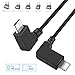 RCGEEK DJI Mavic Pro Air Lightning to Micro USB Cable 1ft Right Angle Nylon Braised for DJI Mavic Air Mavic Pro Spark, Black