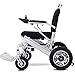 ROSG Fauteuil Roulant Électrique Pliable Motorisé De Luxe, Fauteuil Roulant Électrique Pliant Léger, Double Moteur Puissant, Convient Aux Personnes Âgées Et Aux Handicapés