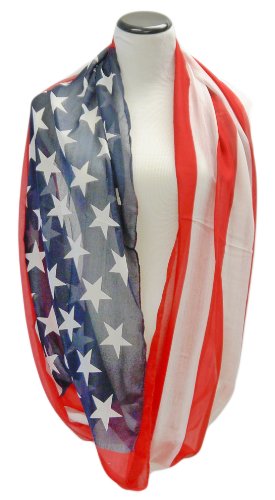 Usa America Flag And Patriotic Stars Infinity Loop Circle Scarf #TOP4