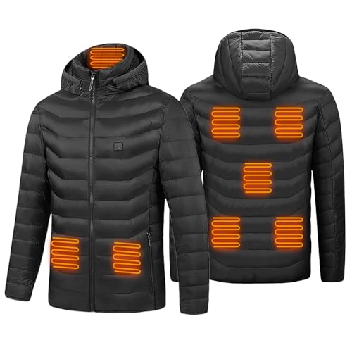 Edge by Body Code Heated Winter Jacket with 3 Heating Levels, 8 Zones, Detachable Hood