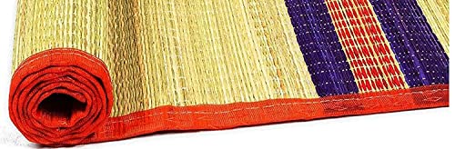 Future world Korai Grass Traditional chatai Mat G1 Ivory Floor Mat | Natural Grass mat for Sleeping | Korai Pai Sleeping mat | 6 X 3.5 Feet