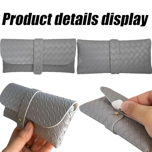 Image of Glasses storage bag Travel sunglasses myopia glasses storage bag Fashion leather storage bag