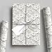 Dtiafu Wedding Wrapping Paper Roll - 3D White Floral Design for Valentine's Day Wedding Birthday Holiday Gifts Total 28.5sq.ft