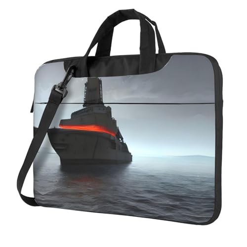 Bolsa de hombro para laptop duradera Giant Nuclear Ship maletín ejecutivo con costuras reforzadas