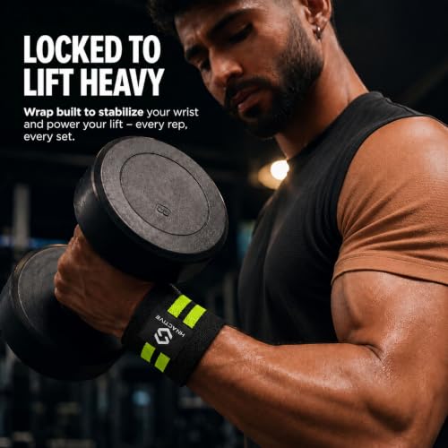 Image of Wrist Band For Gym Workout Wrist Support For Gym Straps For Men Hand Band Strap For Man Wrists Supporter Wrap For Man Workout Accessories For Women And Men 3 mm Thickness (Green)