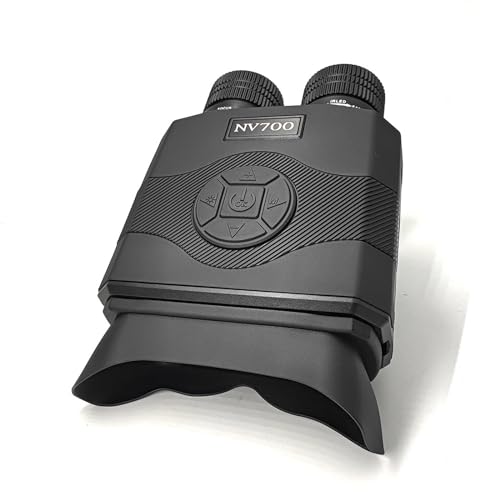 Visión Nocturna Googles NV700 5X35 binoculares Infrarrojos de visión Nocturna Equipo de Camping visión térmica de de Larga Distancia para Pesca Nocturna(64G Card)