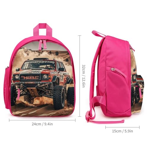 Off-road Racing Backpack for Men Women, Durable Small Bookbag Lightweight Daypack for Travel, Hiking, Pink-style2