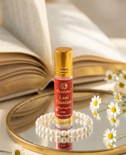 Image of Laal Chandaan Attar Roll-On Perfume Oil 8 ml | Alcohol Free | Long Lasting Rich Fragrance | Men & Women | Pocket Size Travel Friendly Roll On | Daily Wear