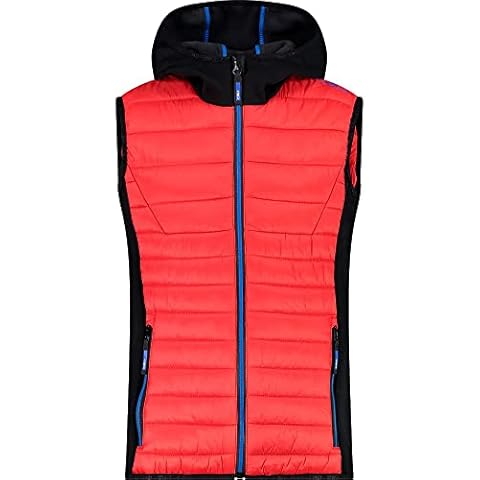 CMP Boy's Ripstop Hybrid Vest with Hood Cover