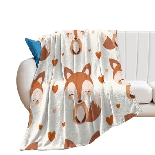 Couverture de canapé Füchsess plaid polaire 3D doux - 3