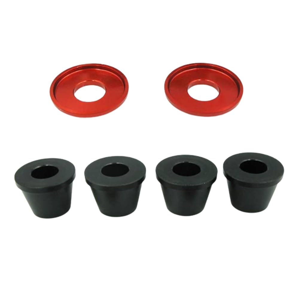 Riloer 1 set di boccole di montaggio per manubrio moto, Compatibile con KXF, CRF, YZF, RM, Dirt, Pit, Off-road, biciclette, moto, nero/rosso
