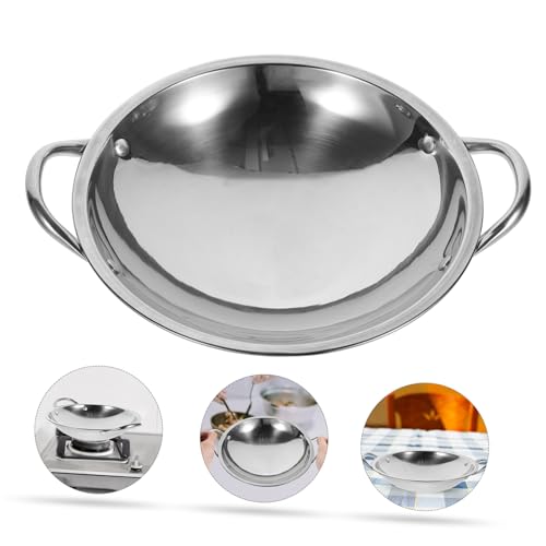 Olla pequeña redonda antiadherente para cocinar wok miniatura 7