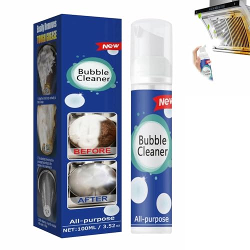 Limpiador Espuma, Limpiador de Burbujas de Cocina, Limpiador de Burbujas de Cocina Multiusos, Limpiador Vejiga Multiusos, Limpiador de Grasa Potente, Espuma Limpiador Grasa de Cocina, 100ml