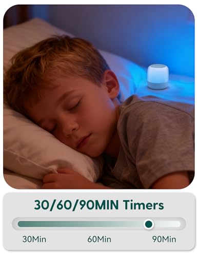 Image of Babelio Pocket Glow White Noise Machine for Travel, 9-Color Light | 20 Non-Looping Sounds, USB-C Rechargeable, Auto-Off Timer, Last-Setting Memory, Compact Pocket Design