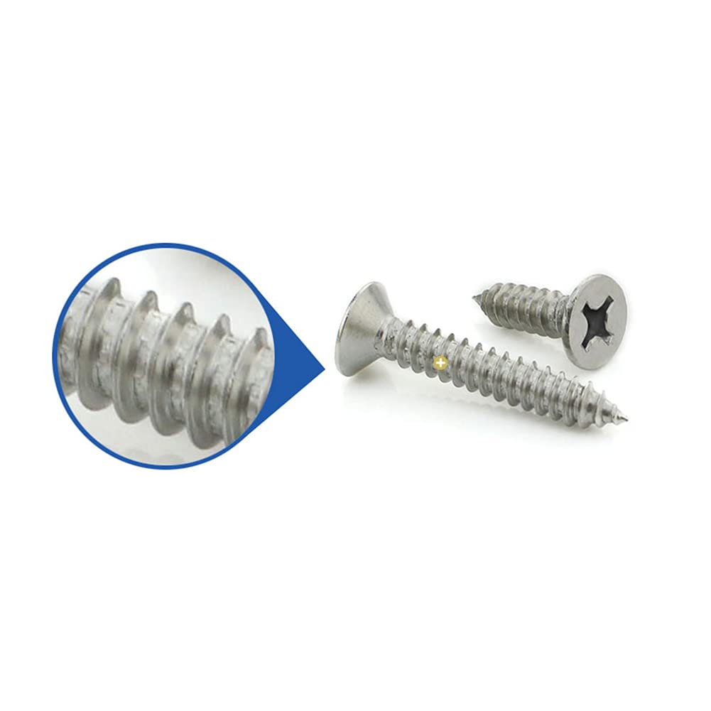GOONDSD 1300PCS KIT SET M3 304 Cabeza Plana De Acero Inoxidable Tornillo De Toques De Toques Cruzado Roscado Empotrado