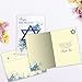 Tree-Free Greetings - Bar Mitzvah Card - Artful Designs - 1 Card + Matching Envelope - Made in USA - 100% Recycled Paper - 5 x 7 - Blue Floral Star (GO68710)