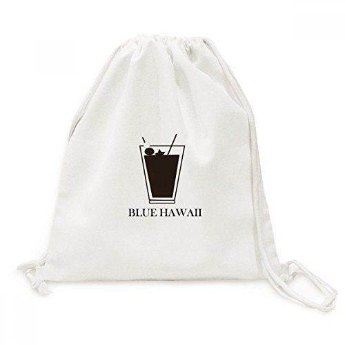 Sac cordon Blue Hawaii léger en toile pour éviter les bagages encombrants
