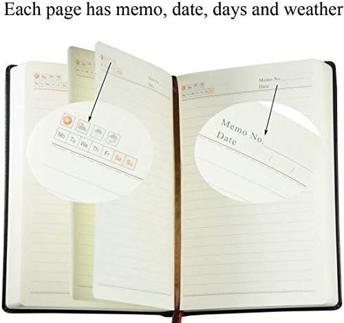 Lemical Thick Leather Bible Journal Notebook 720 Pages for Men Women Writing Journal Notebooks Lined Page Journal Notebook Travel Diary for Taking Notes, Daily Planning, Gift for Anniversary Birthday