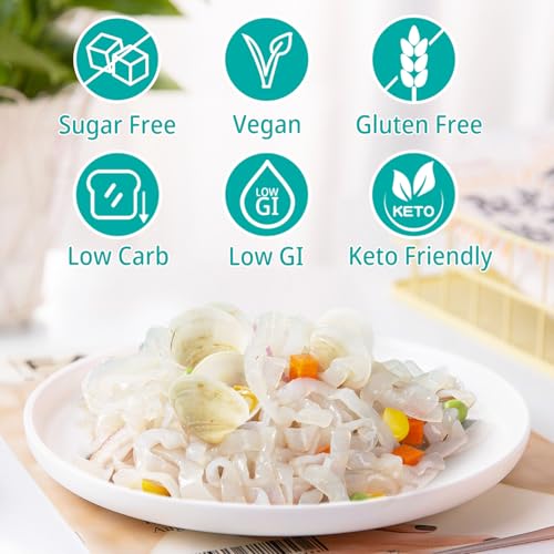 Image of VOLO VERO Konjac Shirataki Fettuccine Noodles 10 Pack, Low Calorie Pasta | Gluten Free, Vegan, Low Carb, Plant Based, Zero Sugar, Fat Free, Ready in Minutes, Pasta Alternative