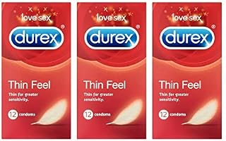 Durex Thin Feel Condoms for Enhanced Feeling and Sensitivity, Pack of 40 (Packaging May Vary)