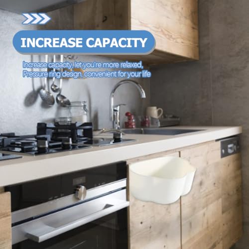 Contenedor Colgante para Basura de Cocina Pequeño Blanco miniatura 5