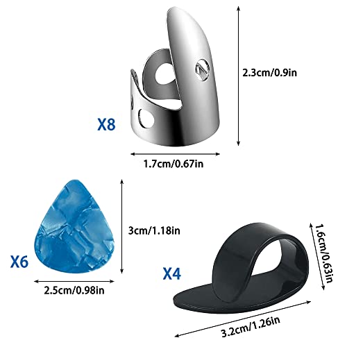 DLAND 18 médiators réglables, y compris des médiators en acier inoxydable, 4 médiators en plastique et 6 médiators pour… - Les Beatles, Paul McCartney, John Lennon, RIngo Starr, George Harrison DLAND 18 médiators réglables, y compris des médiators en acier inoxydable, 4 médiators en plastique et 6 médiators pour… – Image 6