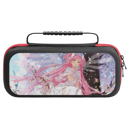 Switch ケース かわいい 魔法少女まどか 鹿目まどか まどマギ スイッチ 収納ケース カバー ナイロン素材 全面保護 防塵/防水/防汚/耐衝撃 26x11.5x5.2cm Switchに対応 保護用ハードケース 大容量な収納力 アクセサリーポーチ S