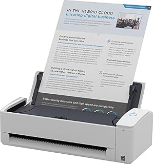 ScanSnap iX1300 Compact Wireless or USB Double-Sided Color Document, Photo & Receipt Scanner with Auto Document Feeder and Manual Feeder for Mac or PC, White