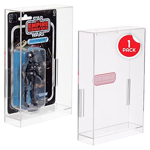 EVORETRO Premium Acrylic Action Figure Case Display for 40th Star Wars Anniversary Action Figure | Protective Case with Anti-UV Protection Cover