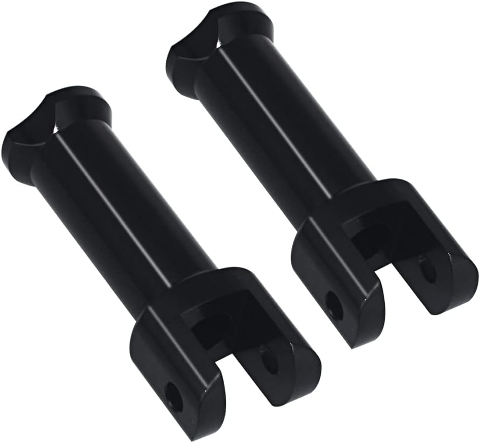 WOWTK Left and Right Passenger footpeg supports for Harley Softail Models 2018-2025 Deluxe Fat Boy Heritage Sport Glide Softail Slim Street Bob Breakout Low Rider models,Gloss Black
