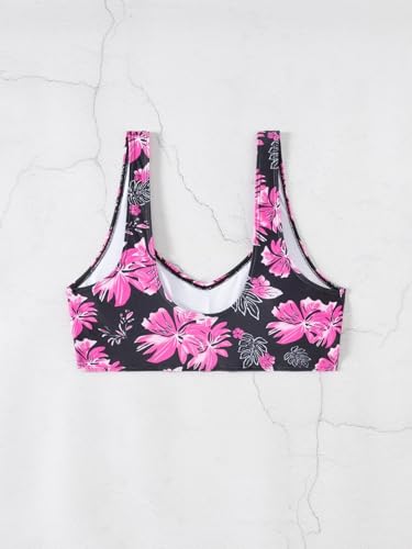 Image of Fanuerg Women's Twist Front Bikini Top V Neck Push Up Padded Swimsuit Top Bathing Suits