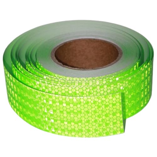 tuyrchu Industrial Reflective Tape Green 2 inch Wide, Outdoor Waterproof High Visibility Safety Warning Reflector Sticker Strips (68 feet)