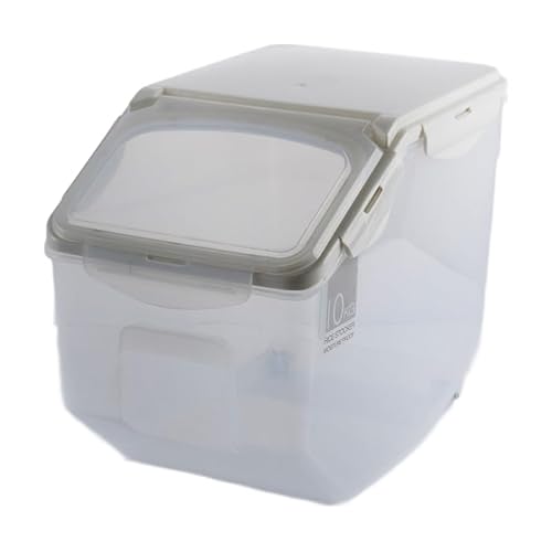 YukiSora �a���Ăт� 10kg/15kg ���� �ĕۑ��e�� �h���E�h�� ����v���X�`�b�N �v�ʃJ�b�v�t�� �L���X�^�[�t�� �ƒ�p �āE���������[�{�b�N�X