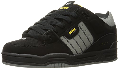 Image of Globe Mens Fusion Skate Shoes, Black /Grey /Yellow, 14 M US