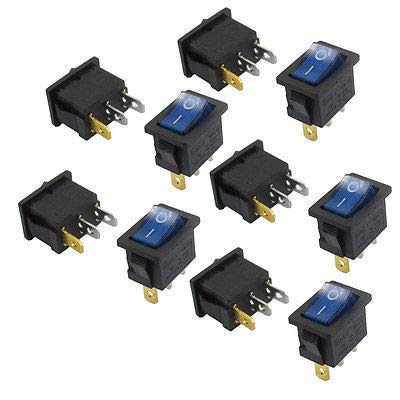 Commutateur interrupteur basculant bleu néon 3 pins pour panne de courant