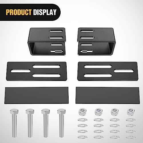 Image of Nilight LED Light Bar Mounting Bracket | Light Clip Bracket Non-Slip Design for Luggage Racks on SUVs, Off-Road Trucks and Other Vehicles Black