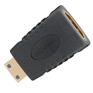 Goobay 68841 HDMI auf Mini HDMI Adapter / UHD 4K mit 60 Hz 2160p / Adapterstecker HDMI Buchse auf HDMI Mini Stecker Typ C Konverter / TV Monitor Projektor / Schwarz